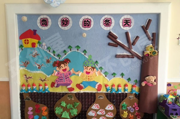 幼儿园奇妙的冬天主题墙图片