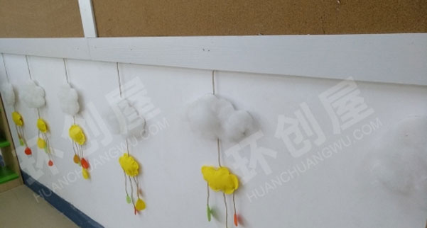 幼儿园北欧风橙黄色系墙面装饰图片