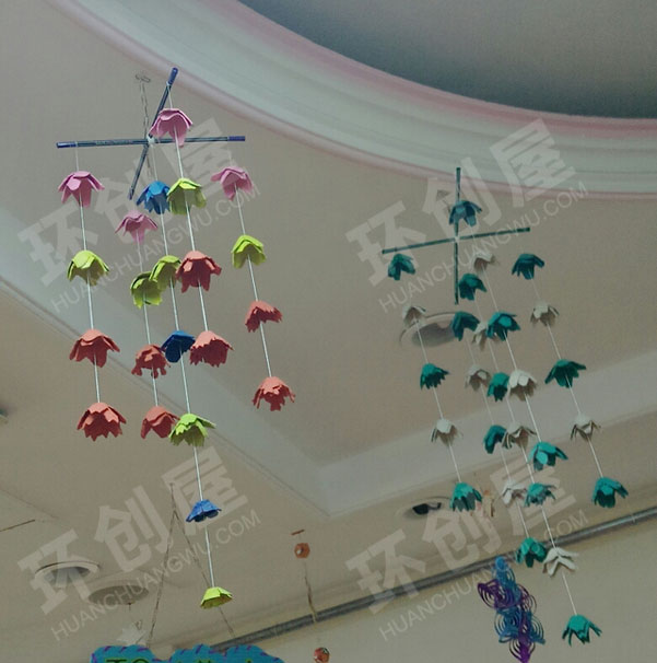 幼儿园废物利用教室好看吊饰图片