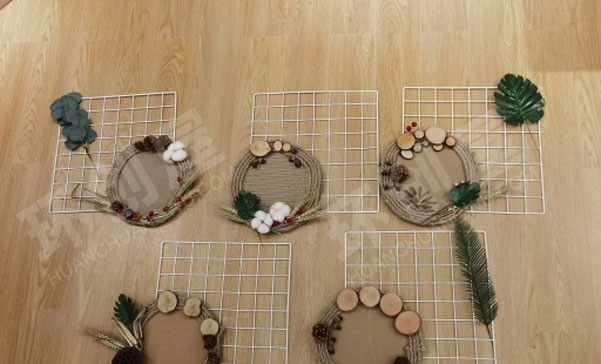 幼儿园森系自然风网格挂饰图片