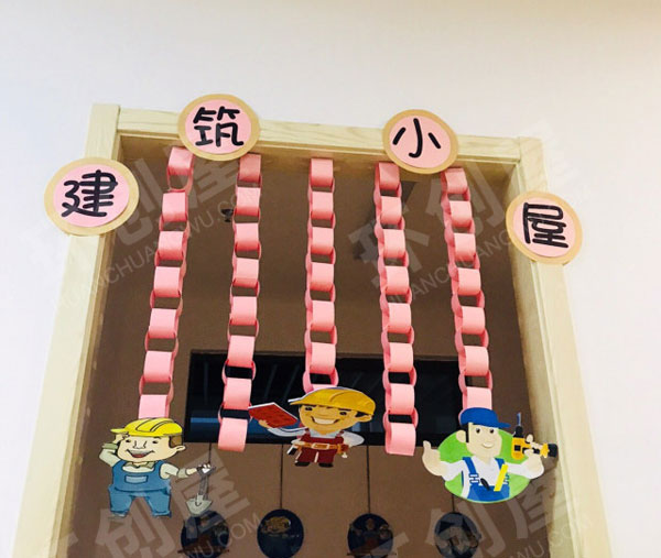 幼儿园门窗卡通风小猪佩奇图片