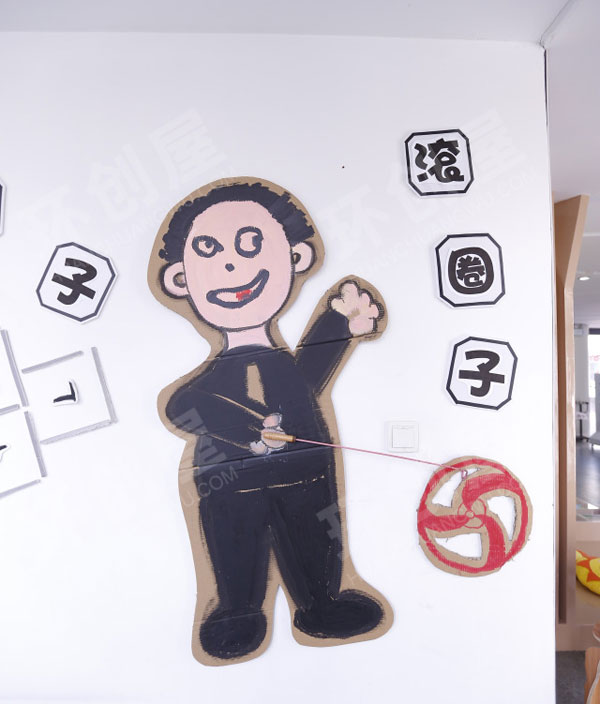 幼儿园走廊墙面设计民间游戏图片