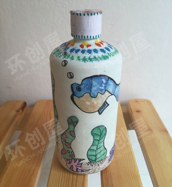 幼儿园瓶子的艺术作品展示图片