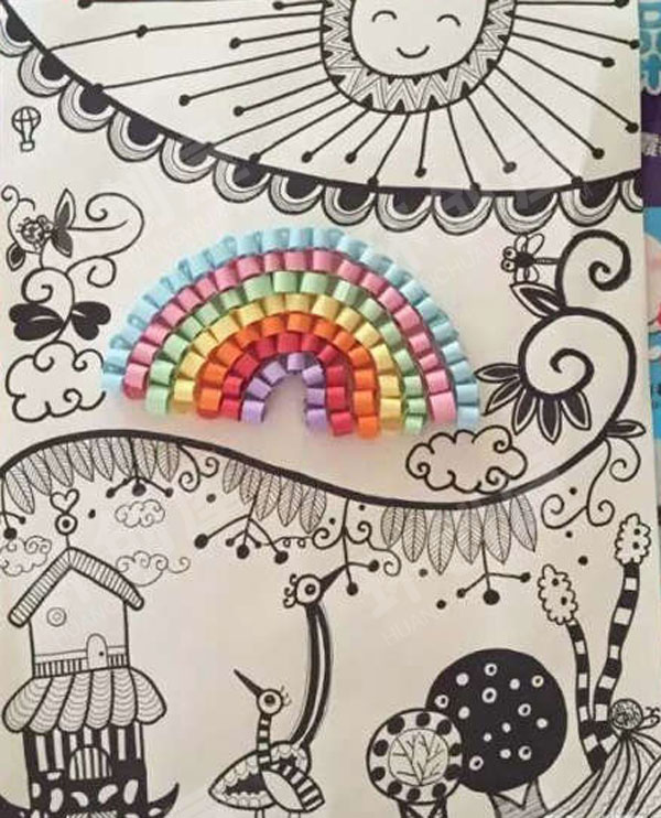 幼儿园黑白线条画作品展示图片