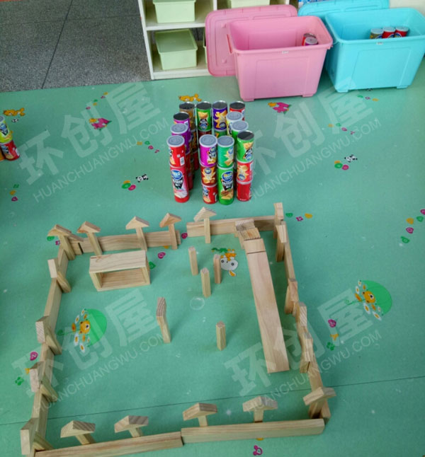 幼儿园建构区环创我们的幼儿园图片