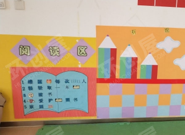 幼儿园阅读区进区规则环创图片