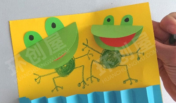 幼儿园美工区剪贴画之小青蛙图片