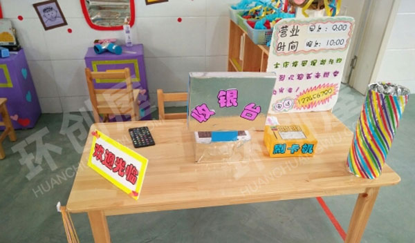 幼儿园理发店废物利用理发设施图片