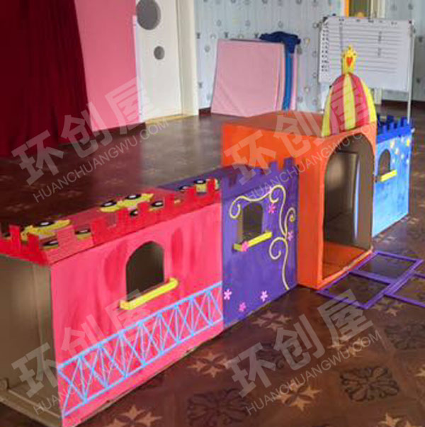 幼儿园表演区自制跳城堡教具图片