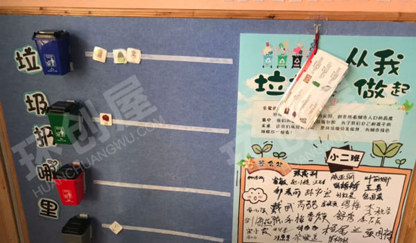 幼儿园益智区垃圾分类墙面图片