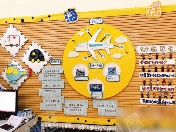 幼儿园海陆空交通工具主题墙图片