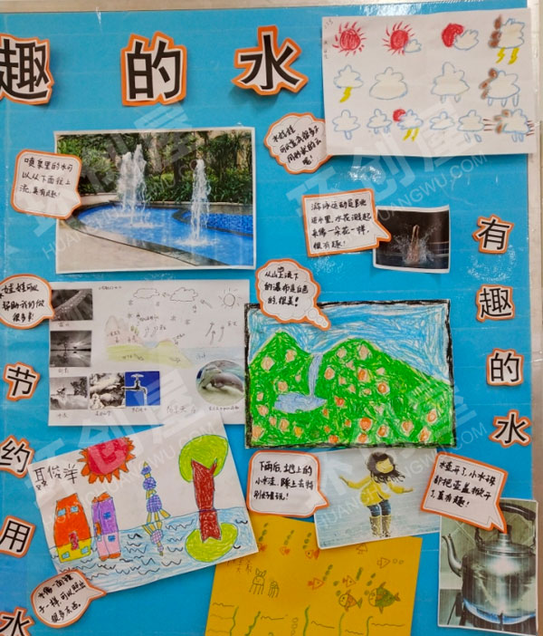 幼儿园环创有趣的水主题墙图片