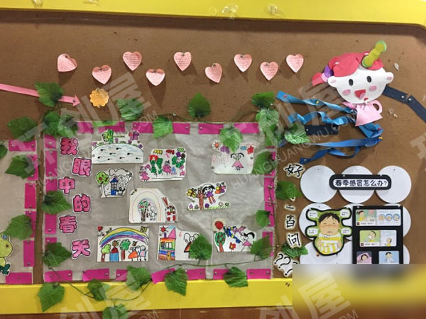 幼儿园Spring主题墙图片