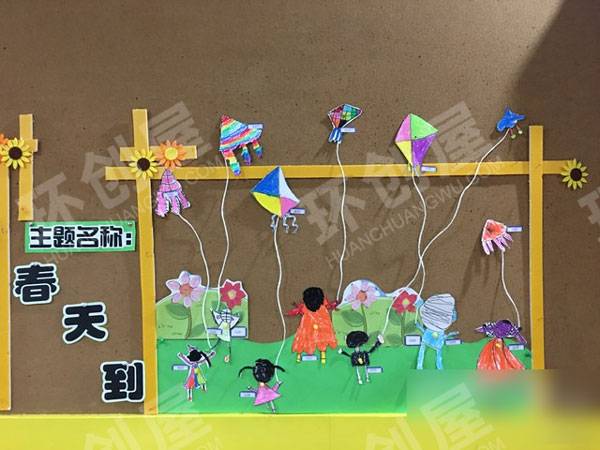 幼儿园Spring主题墙图片