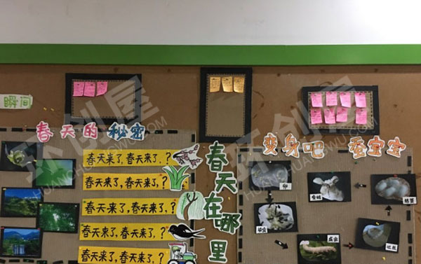 幼儿园Spring主题墙图片