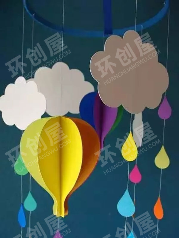 幼儿园彩虹雨吊挂饰图片