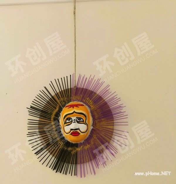 幼儿园五彩脸谱走廊墙面环创图片