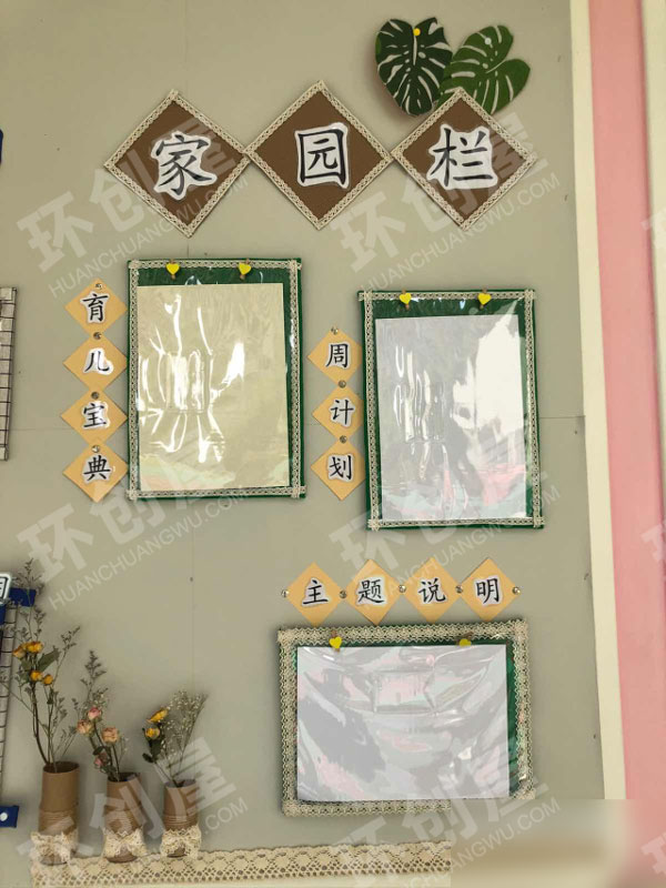 幼儿园好看的家园联系栏环创图片