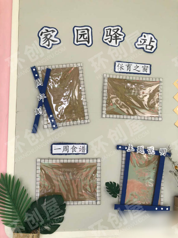 幼儿园好看的家园联系栏环创图片