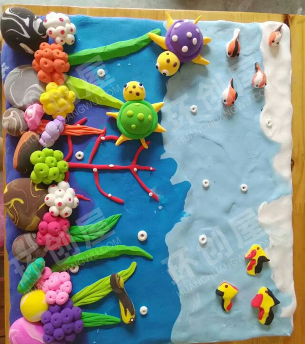 幼儿园粘土海底世界作品图片