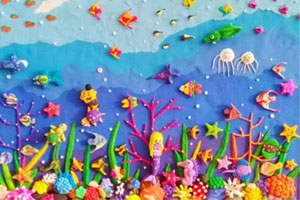 幼儿园粘土海底世界作品图片4张