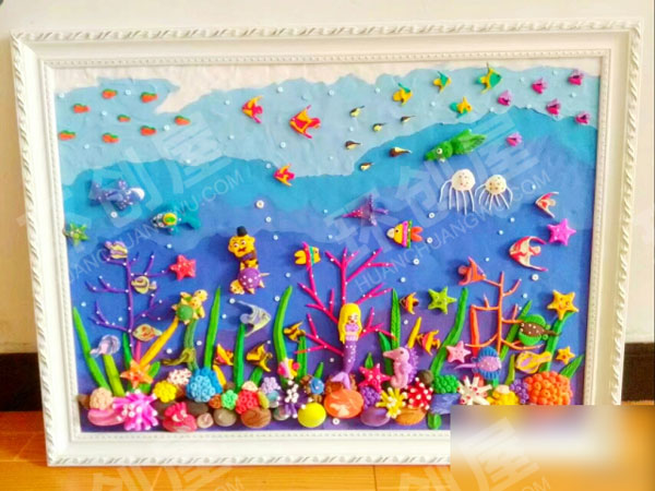幼儿园粘土海底世界作品图片