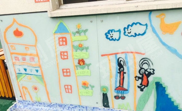 幼儿园户外墙面涂鸦图片
