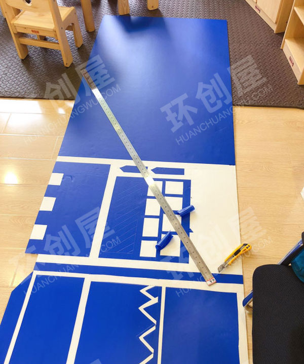 幼儿园建构区墙面贴图图片
