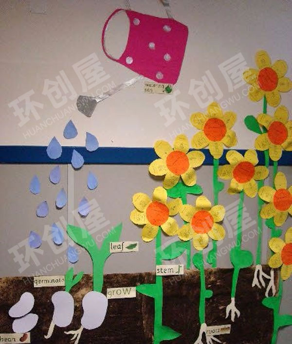 幼儿园夏天主题科探区向日葵图片