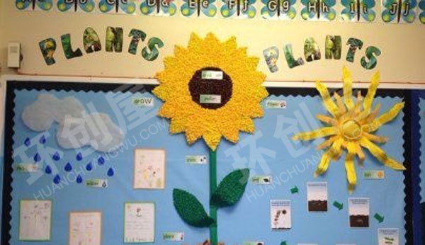幼儿园夏天主题科探区向日葵图片