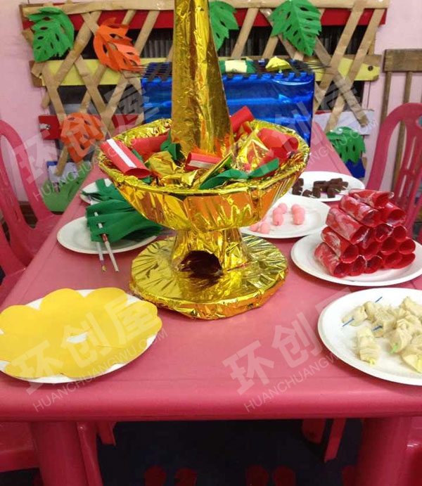 幼儿园角色游戏火锅店各色菜品图片