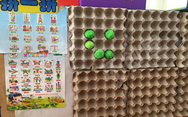 幼儿园益智区鸡蛋托墙面制作玩具图片