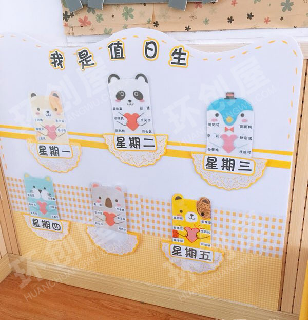 幼儿园黄色小清新主题墙图片