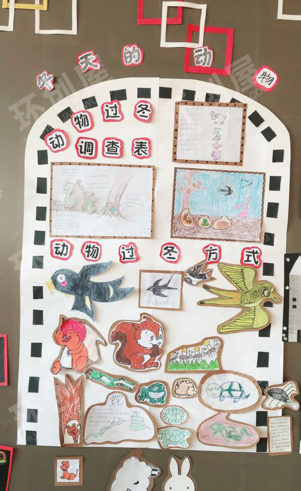 幼儿园冬天主题墙面布置图片
