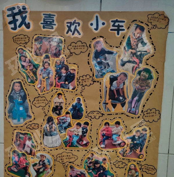 幼儿园关于车墙面布置图片