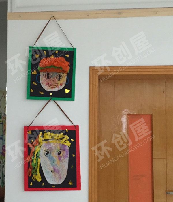 幼儿园美术创意作品墙面挂饰图片
