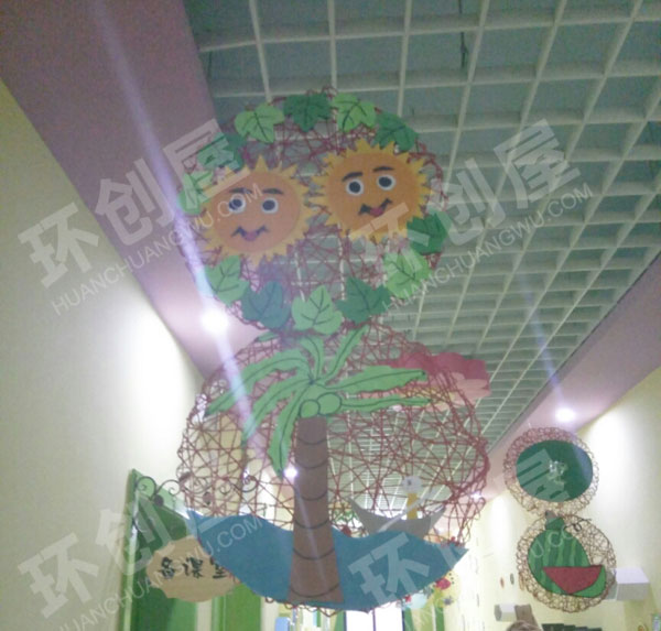 幼儿园春夏秋冬走廊挂饰图片