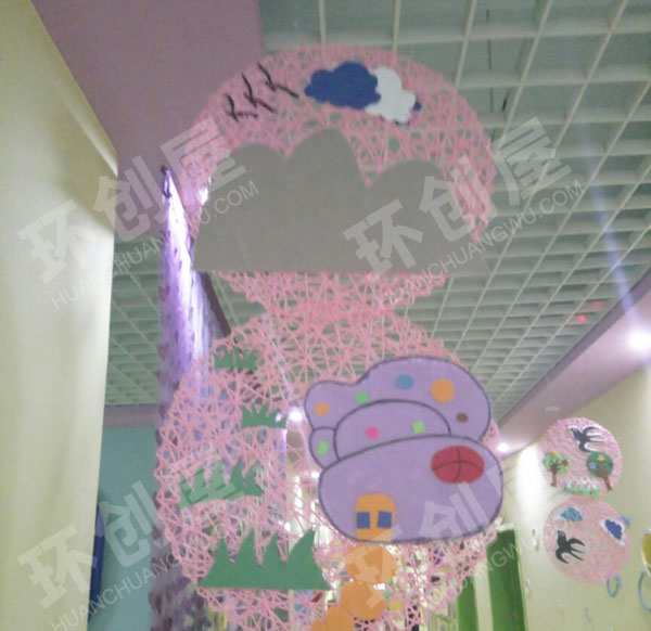 幼儿园春夏秋冬走廊挂饰图片