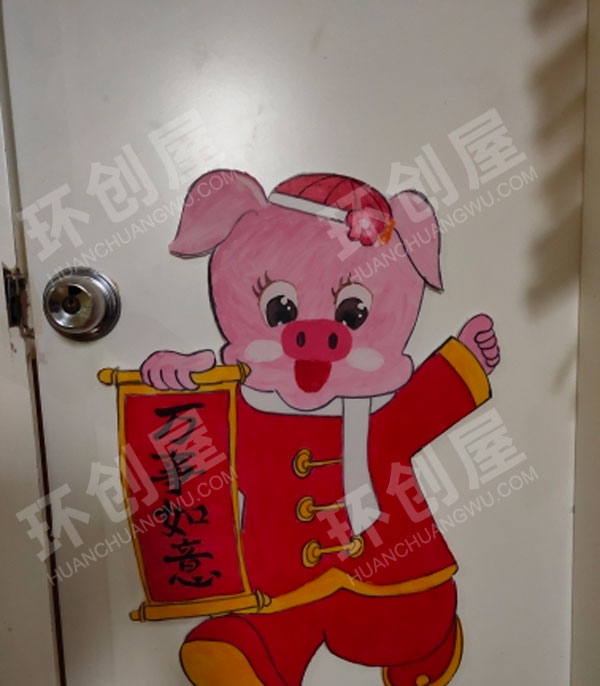 幼儿园元旦门窗装饰图片