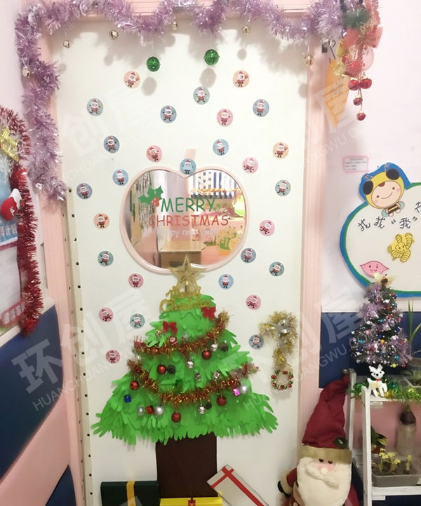 幼儿园环创圣诞节装饰门窗图片