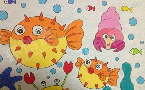 幼儿园油画棒作品展示图片