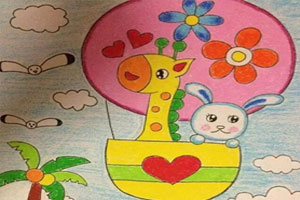 幼儿园油画棒作品展示图片9张