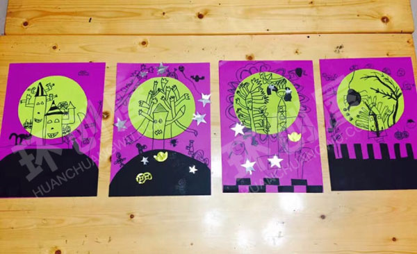幼儿园作品展示万圣节手工制作图片
