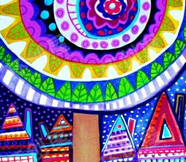 幼儿园线描画环创作品展示图片