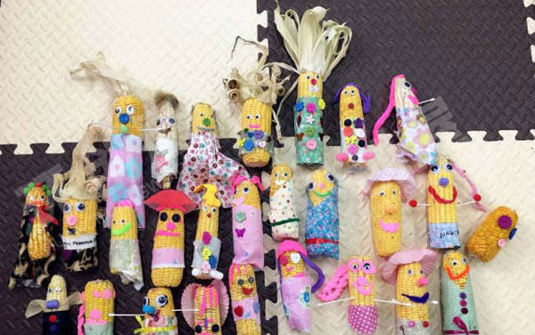 幼儿园玉米DIY作品展示图片