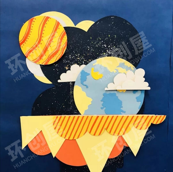 幼儿园宇宙系列作品展示图片