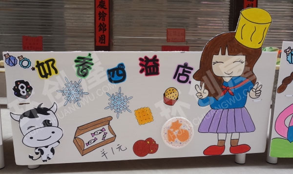 幼儿园户外环创美食节招牌系列图片
