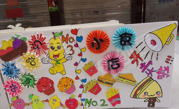 幼儿园户外环创美食节招牌系列图片