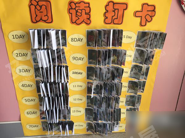 幼儿园阅读区阅读打卡图片