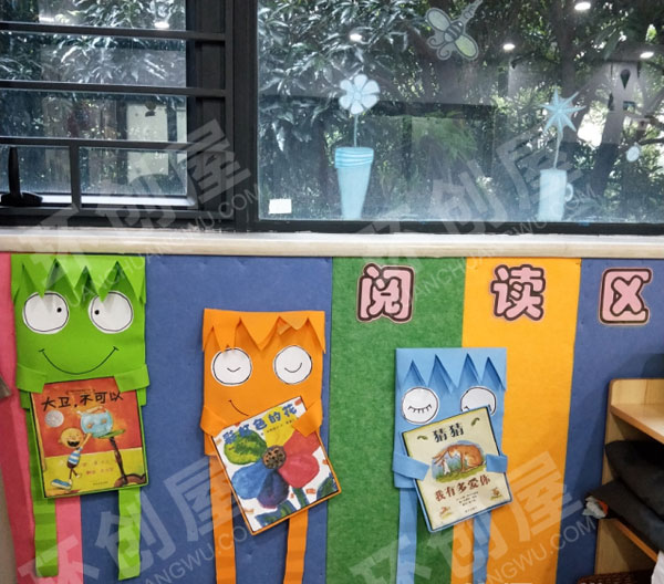 幼儿园墙面阅读区图片